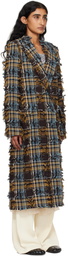 Collina Strada Brown & Blue Wolverine Coat