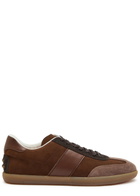 Tods Panelled Nubuck Sneakers Brown