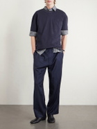 LEMAIRE - Cotton and Linen-Blend Jersey T-Shirt - Blue