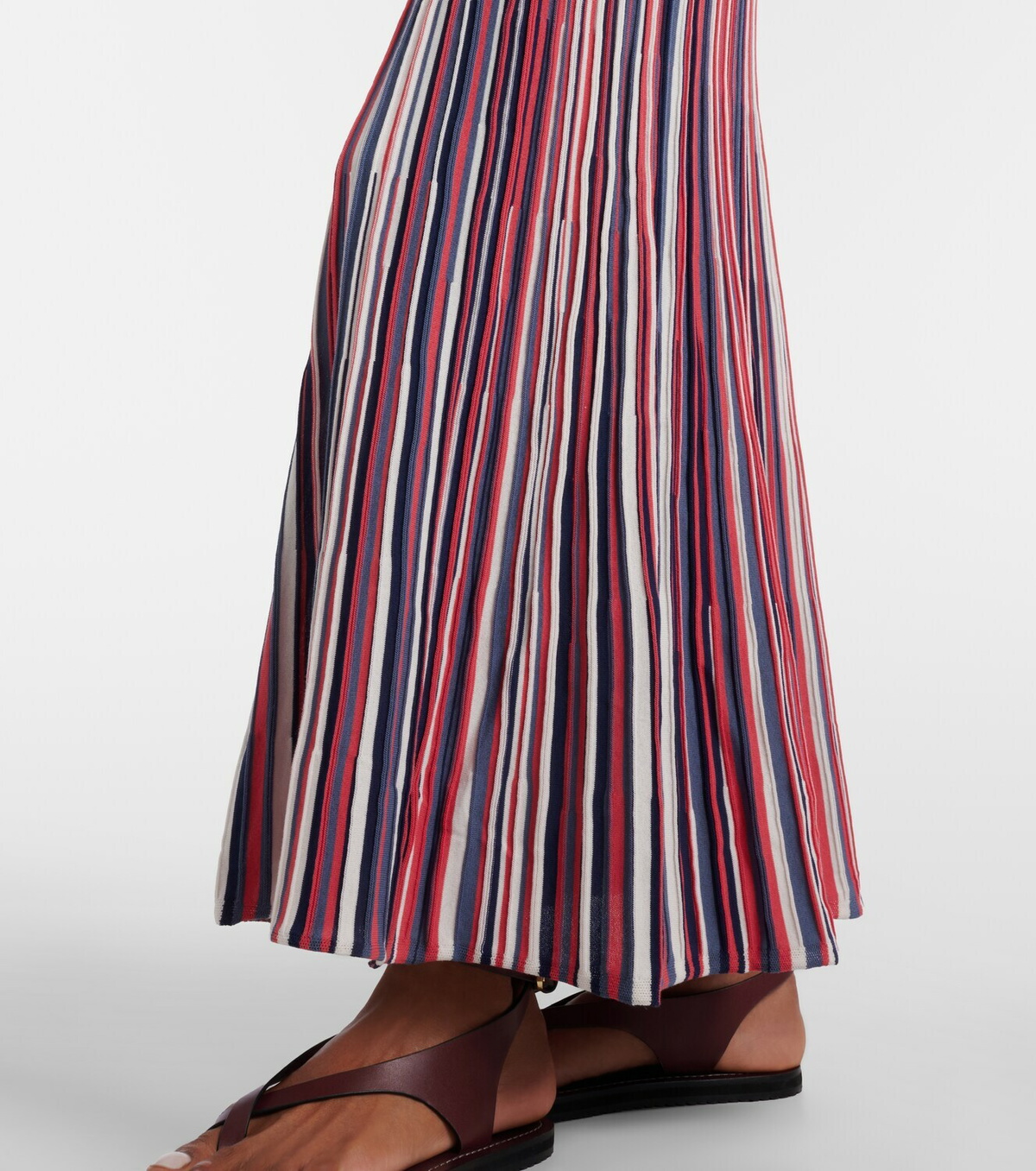 Faithfull Citara striped cotton-blend maxi dress