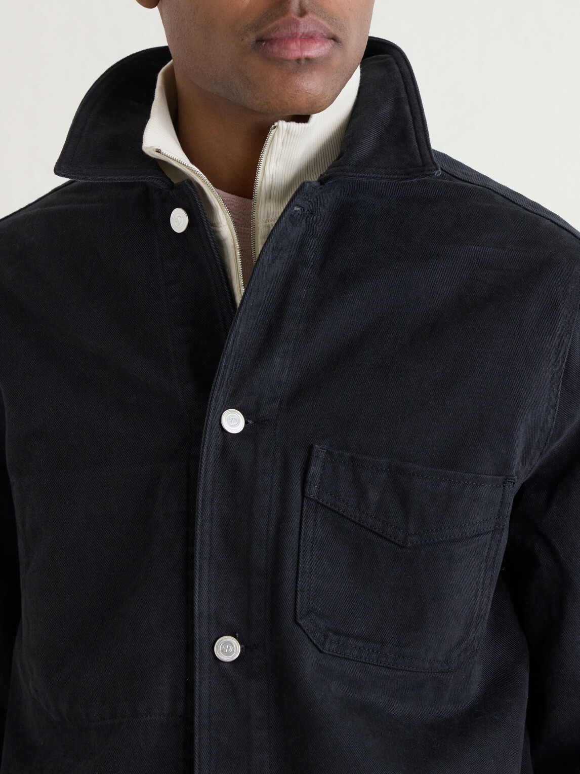 Drake's - Denim Chore Jacket - Black