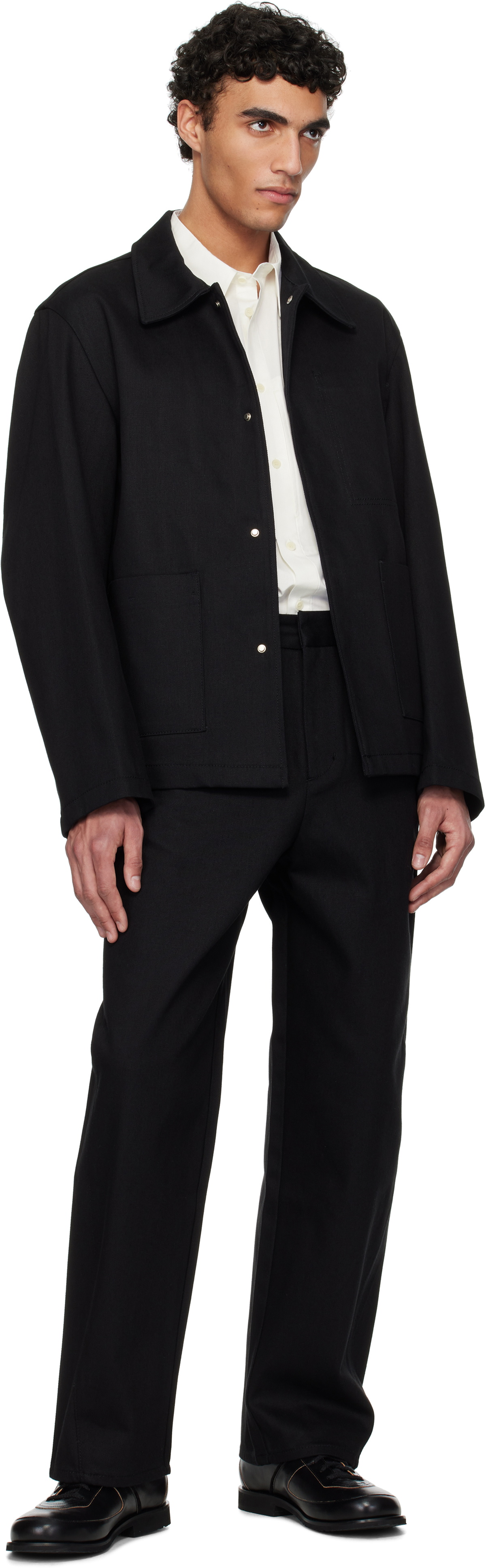 AMOMENTO Black Curved Seam Jeans