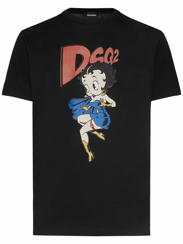 Photo: DSQUARED2 - Betty Boop Printed Cotton T-shirt