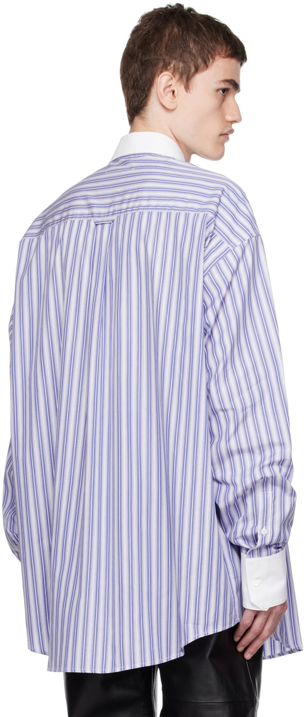 トップス Maison Martin Margiela blue striped MM6 Maison Margiela Blue Striped Shirt MM6 Maison Margiela