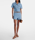 Gucci GG denim jacquard romper