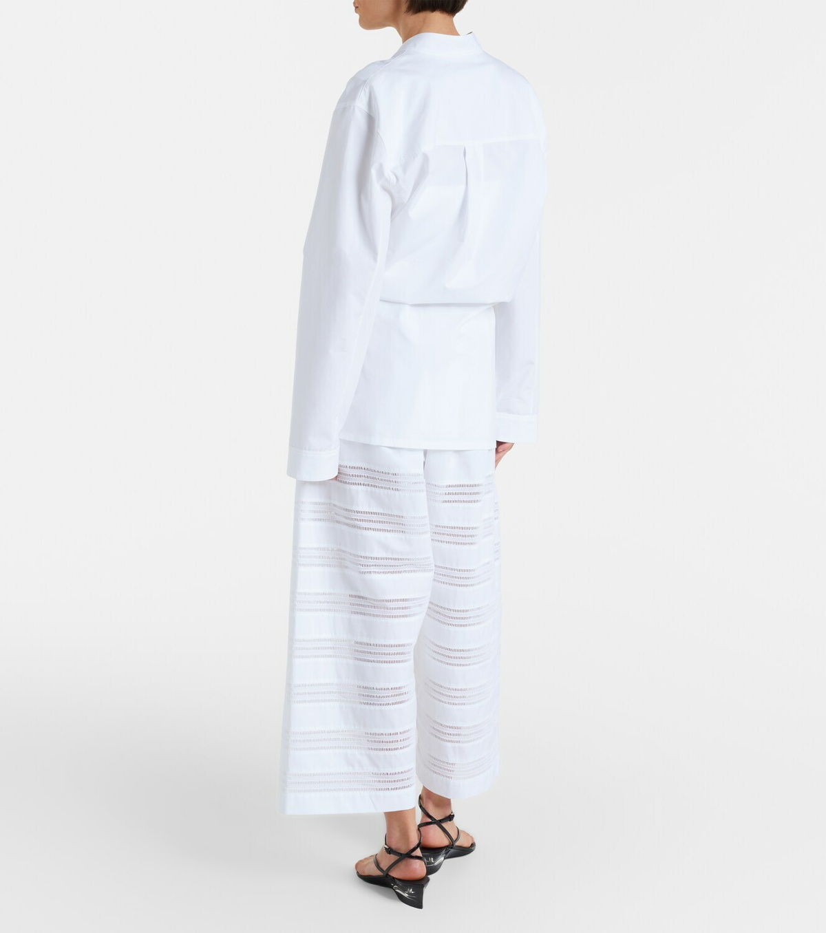Alaïa Cotton poplin wide-leg culottes