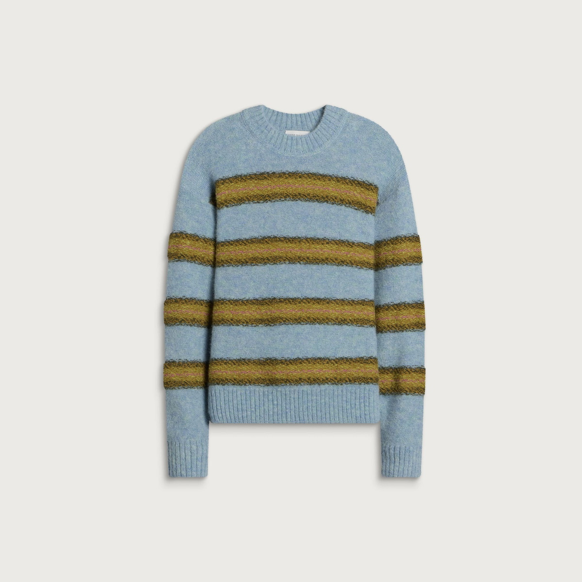 Dries Van Noten Men's Master Boucle Stripe Jumper in Light Blue