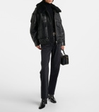 Agolde Avril oversized leather jacket