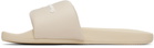 Alexander Wang Beige 'AW' Pool Slides