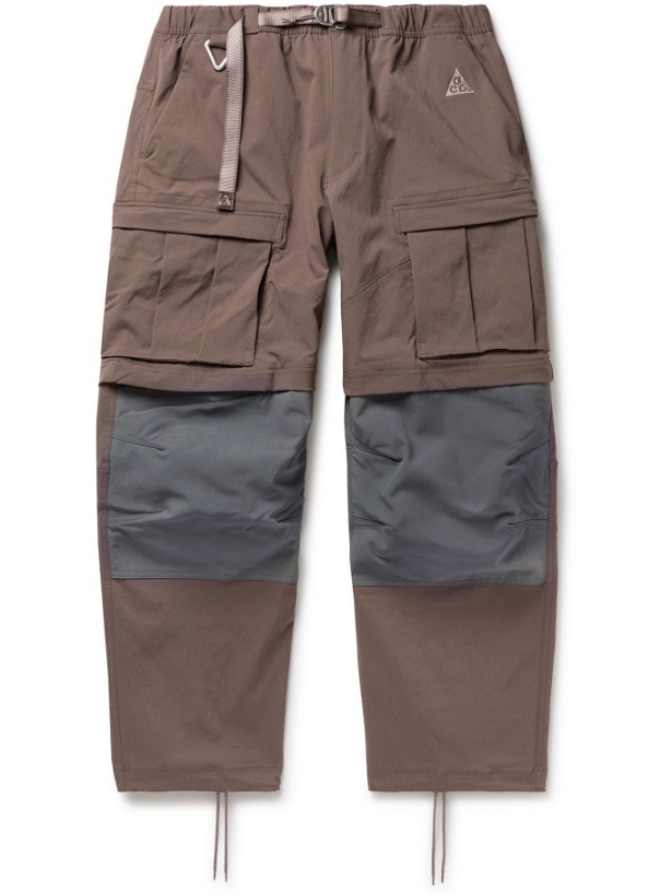 Photo: NIKE - ACG NRG Smith Summit Convertible Belted Nylon Cargo Trousers - Brown