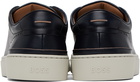 BOSS Navy Leather Sneakers