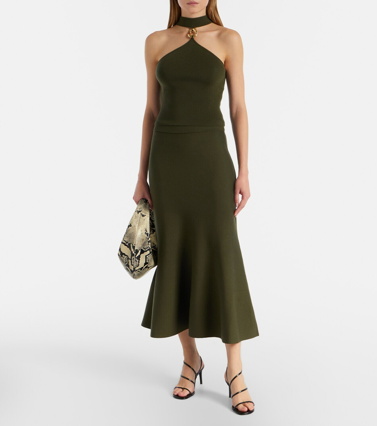 Simkhai Layne wool midi skirt