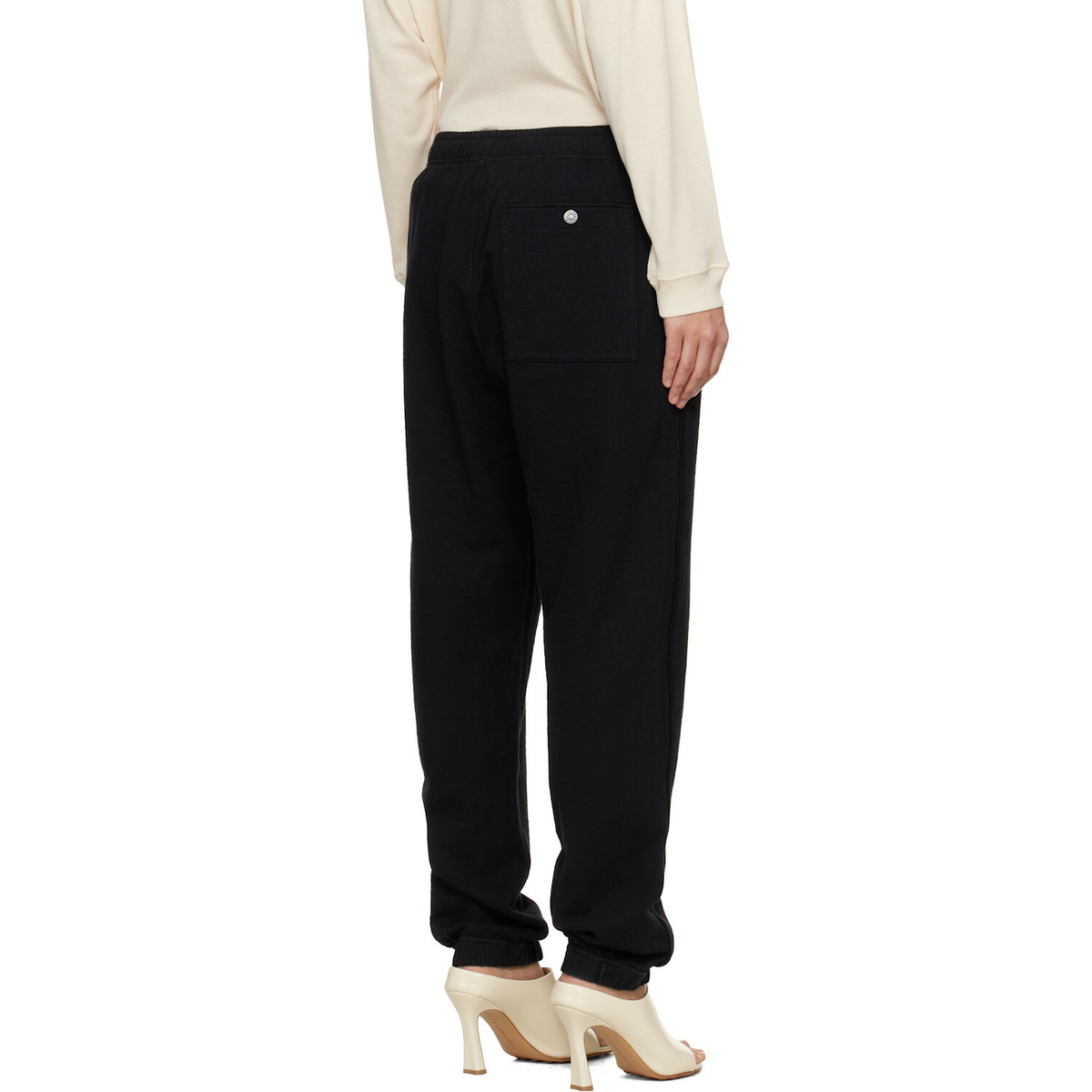 Stone Island Black 6200012 Malfilé Fleece 'Old' Effect Sweatpants