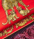 Versace Home Barocco printed wool blanket