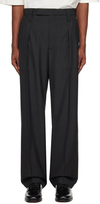 Photo: LEMAIRE Black One Pleat Trousers