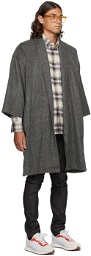 Naked & Famous Denim SSENSE Exclusive Grey Wool Overcoat