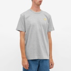 Comme des Garçons Play Men's Gold Heart Logo T-Shirt in Grey