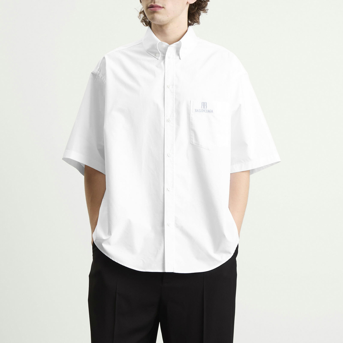 Balenciaga Men's Fit Shirt in White