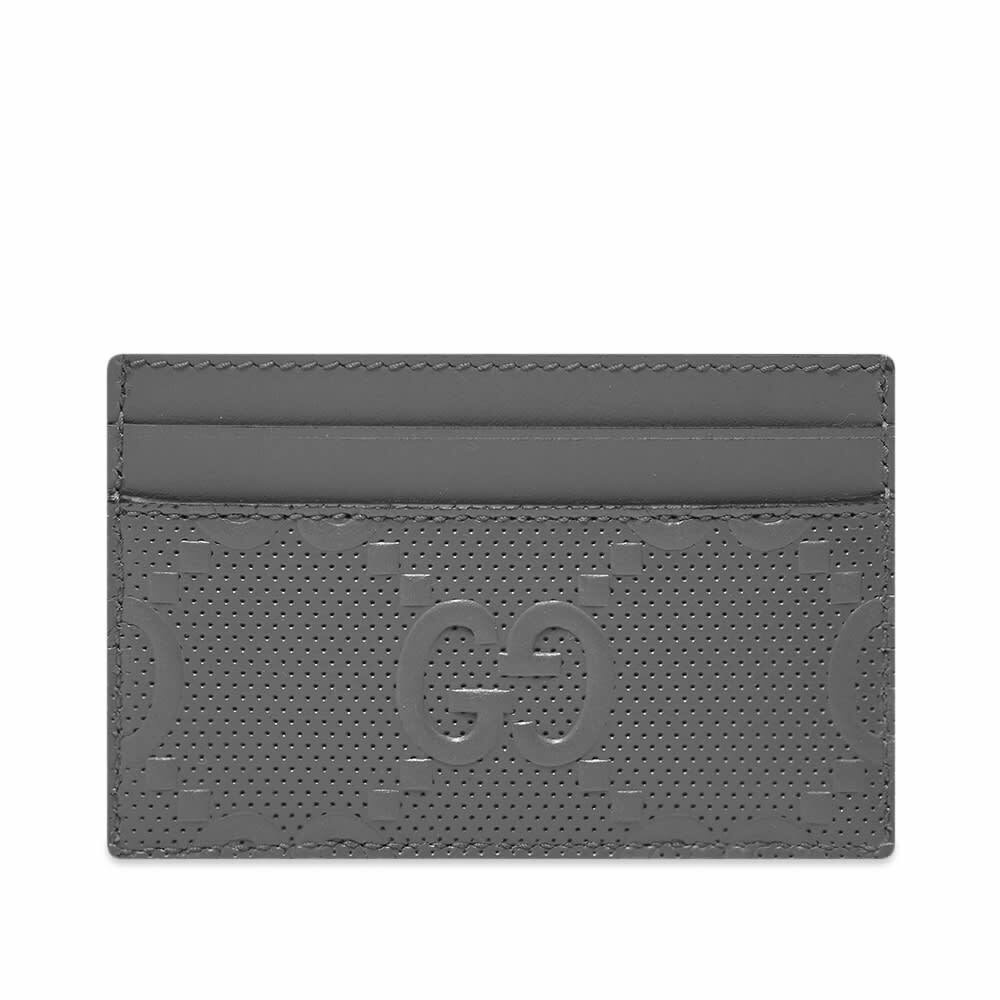 Photo: Gucci Men's GG Embossed Card Holder in Dusty Grey