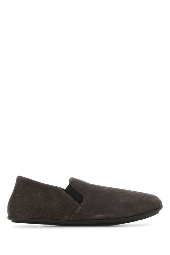Photo: The Row Dark Grey Canvas Vincit Slip Ons