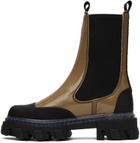 GANNI Taupe Cleated Chelsea Boots
