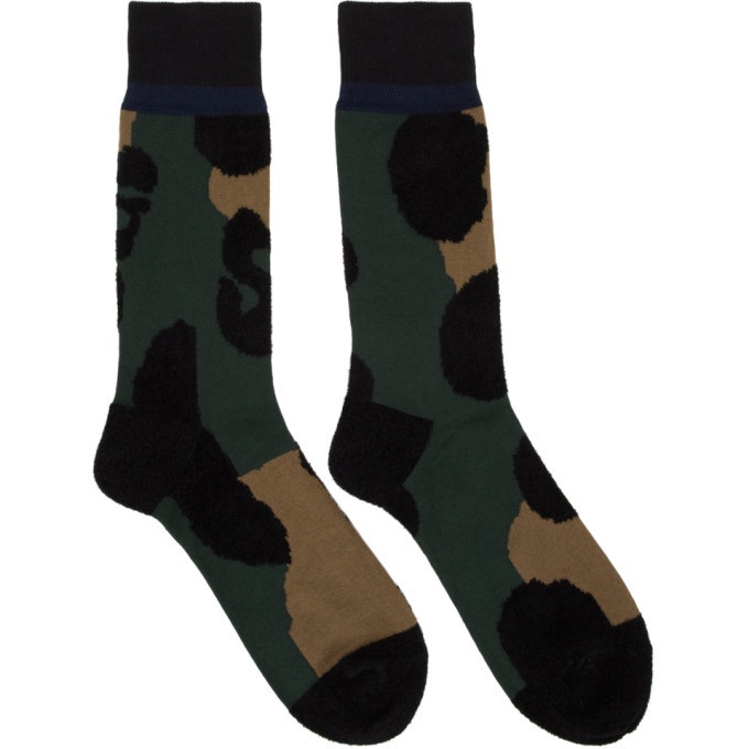 Photo: Sacai Green and Black Leopard Socks