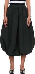 YMC Khaki Parachute Midi Skirt