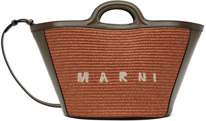 Photo: Marni Orange & Khaki Small Tropicalia Bucket Bag
