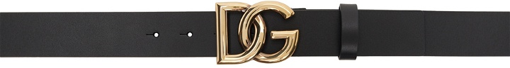 Photo: Dolce & Gabbana Black Cintura Logata Belt