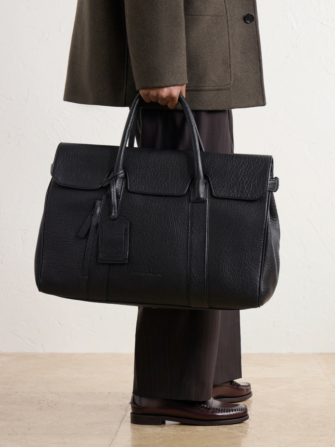 Officine Creative - Bostonian/001 Leather Weekend Bag - Black