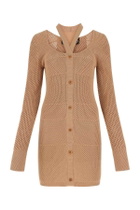 ANDREĀDAMO Biscuit Mesh Mini Dress