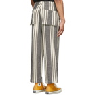 Kuro Off-White Intarsia Striped Trousers