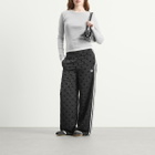 Adidas Women's Polka Dot Firebird Wide Trackpants in Black