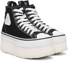 R13 Black Courtney Platform High Top Sneakers