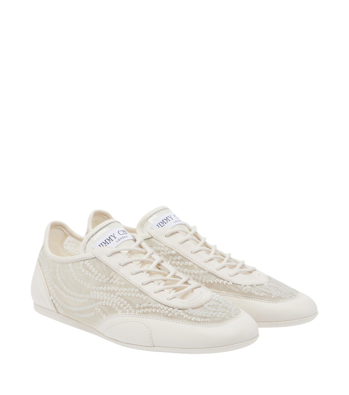 Photo: Jimmy Choo Sunny suede-trimmed embellished sneakers
