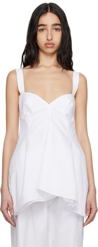 Photo: Carven White Heavy Poplin Top