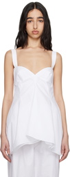 Carven White Heavy Poplin Top