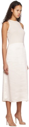 BOSS Off-White Paneled Midi Dress