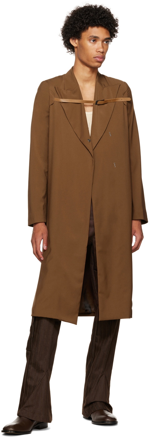 Luar Brown Belt Trench Coat