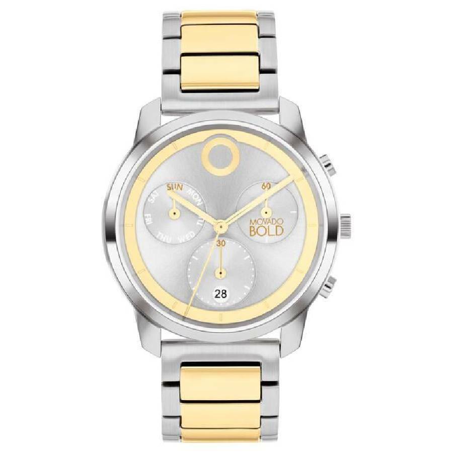 Movado Trend Element Chronograph Quartz Silver Dial Mens Watch 3601022