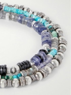Peyote Bird - Set of Three Sterling Silver Multi-Stone Beaded Bracelets