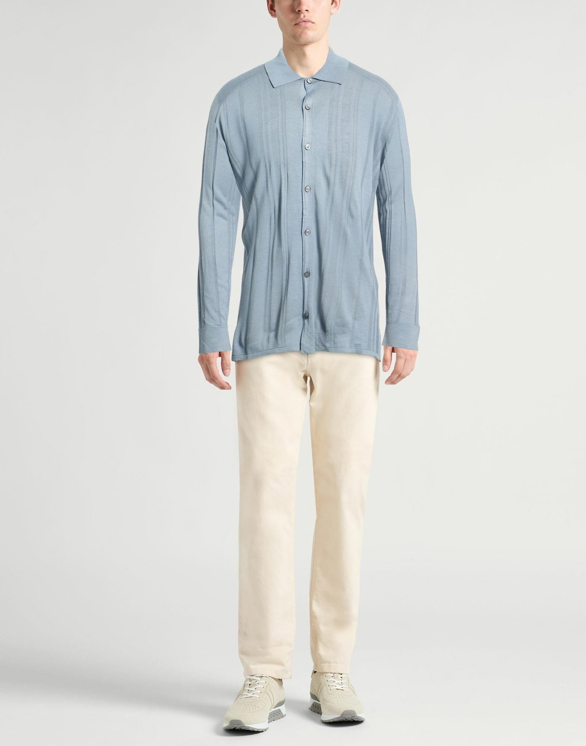 Brioni Mens Shirt Slate in Blue