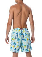MC2 Saint Barth Man Lightweight Fabric Swim-shorts Lighting With Gin Tonic Print