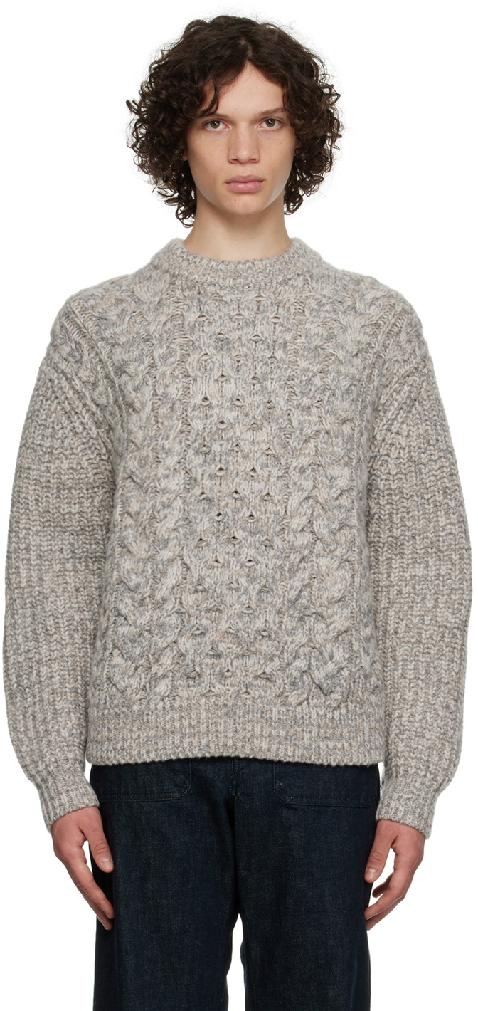 Joseph Gray Cable Sweater