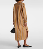 Toteme Jacquard striped cotton-blend shirt dress