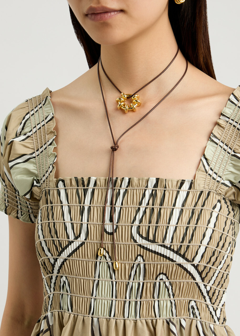Eliou Timbo Gold-plated Cord Necklace - One Size