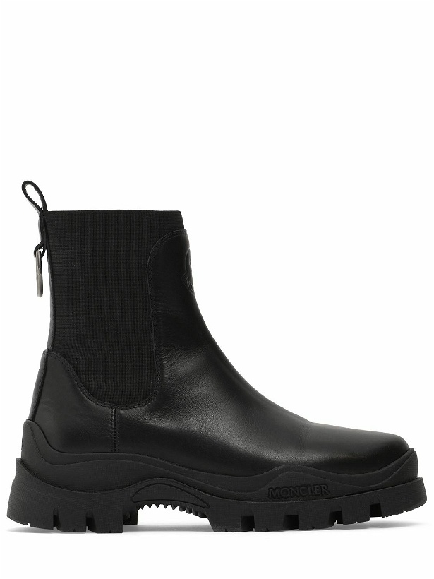 Photo: MONCLER - 50mm Larue Chelsea Leather Ankle Boots