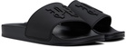 Palm Angels Black Monogram Pool Slides