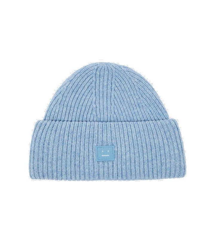 Photo: Acne Studios Face ribbed-knit wool beanie