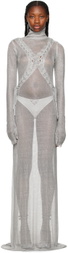 Feben Silver Armour Maxi Dress